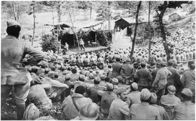 Concert at Mauffrecourt before going to the trenches, 15th July 1916
